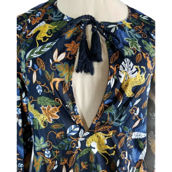 J CREW 100% Cotton Jungle Print Tunic Dress Size Small - Picture 2 of 4